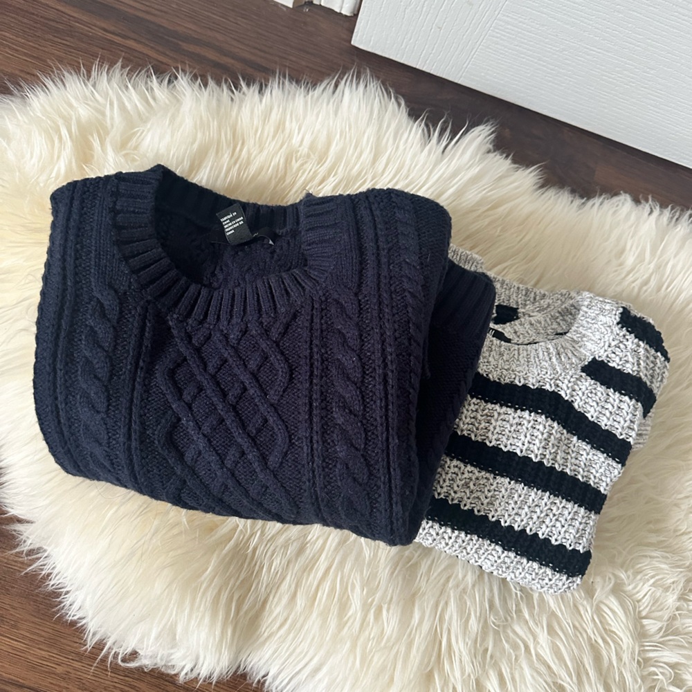 Black Cable Knit Sweater